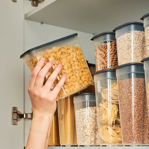 Контейнеров для сыпучих продуктов, набор 3 штук: 1,4л 3шт, полипропилен, графит (Россия) - Домашняя мода фото 6