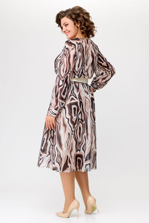 Платье Swallow 770.2 полоска молочная+серая - Mira fashion фото 14