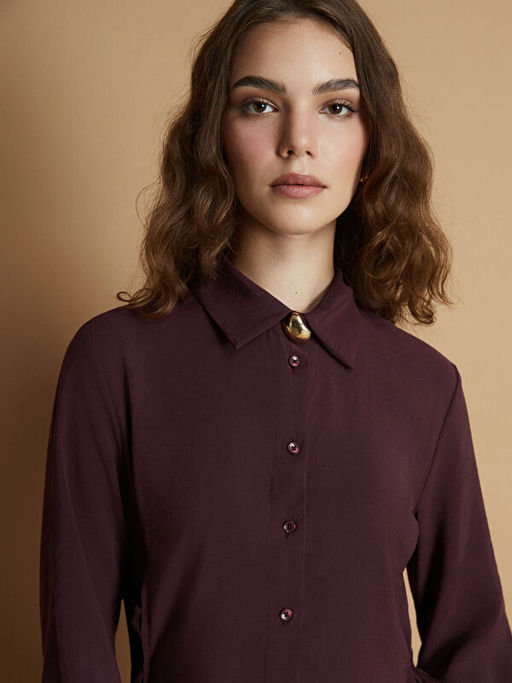 Modal Kar???ml? G?mlek Elbise