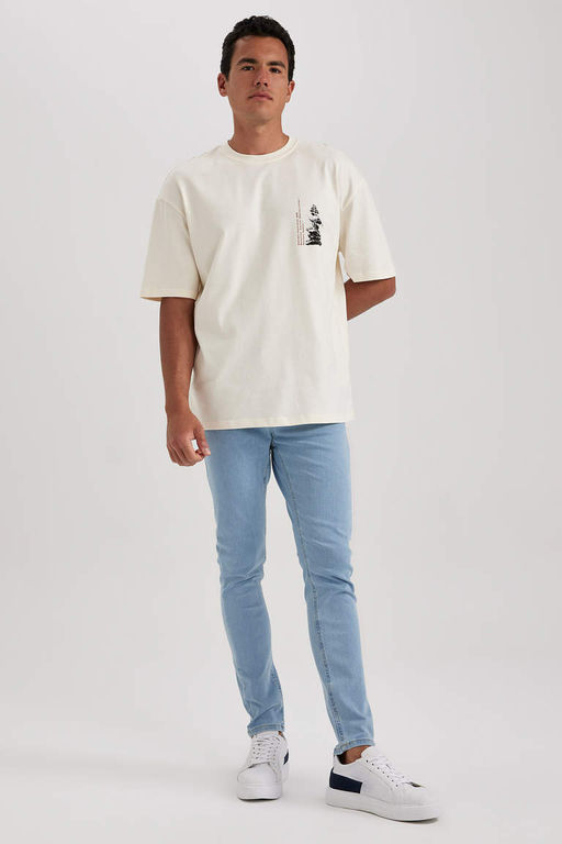 Супероблегающие джинсовые брюки с нормальной талией и очень узкими штанинами - Defacto фото 3