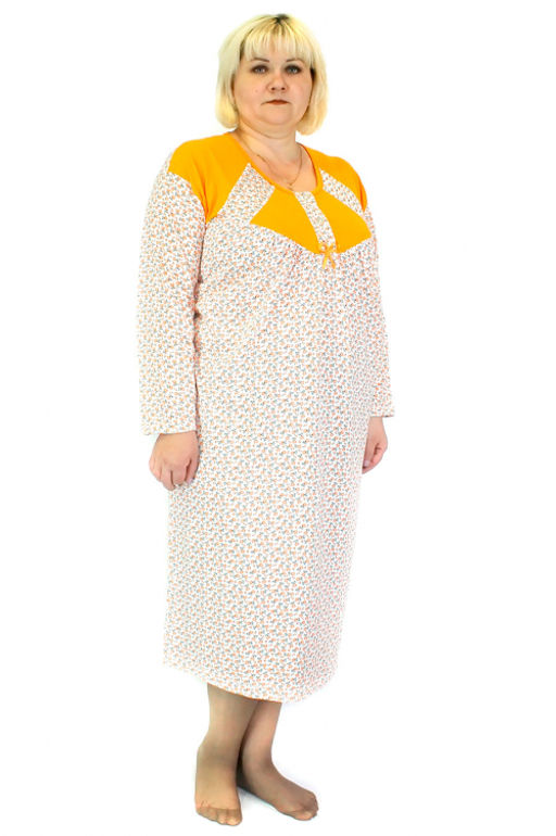 Арт. 2532 Ночная сорочка с дл. рукавом Цвет:ассорти - Калинка фото 3