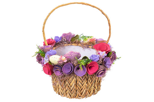 Пасхальная корзина 23*23*31см, "Весенний сад"