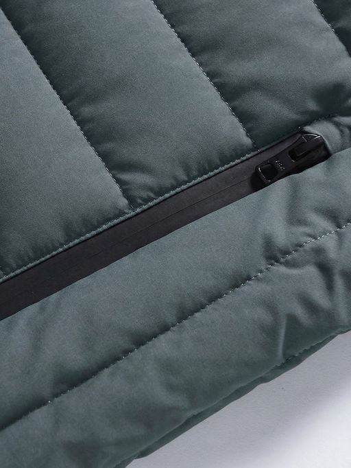 Куртка мужская удлинённая стёганая с капюшоном и графеновой подкладкой утеплитель тинсулейт