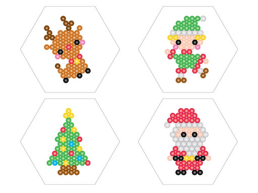 Аквамозаика "Новый год" 4 фигурки, 310 эл