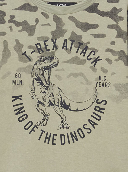 Bisiklet Yaka Bask?l? Erkek Bebek E?ofman Tak?m - Waikiki фото 3