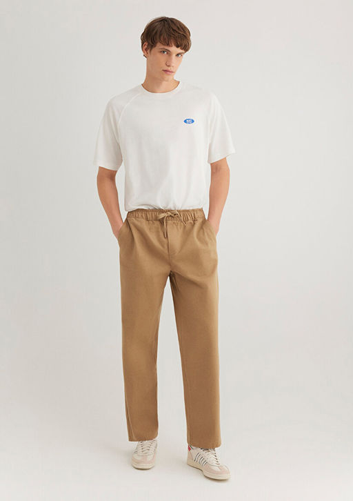 Beli Bagc?kl? Bej Pantolon - Mavi фото 2