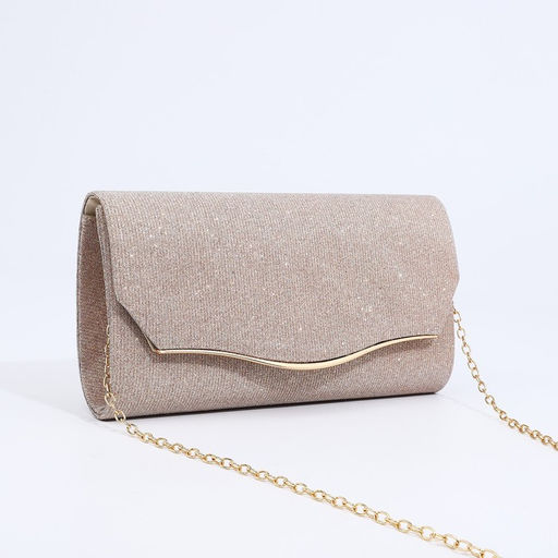 Сумка-клатч на магните, цвет бежевый