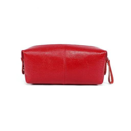 Косметичка Croco-К-720 натуральная кожа (1 отдел), красный игуана (73) 265361  фото 2