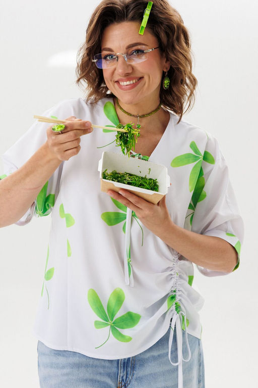 Блуза ANELLI 1884 гинкго билоба  фото 6