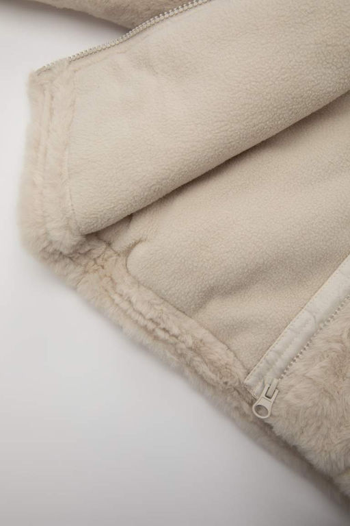 Пальто с капюшоном для маленьких девочек - Defacto фото 4