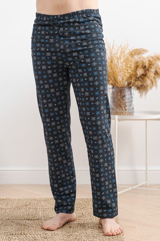 Брюки домашние мужские из кулирки темно-серый макси - Амадэль фото 9