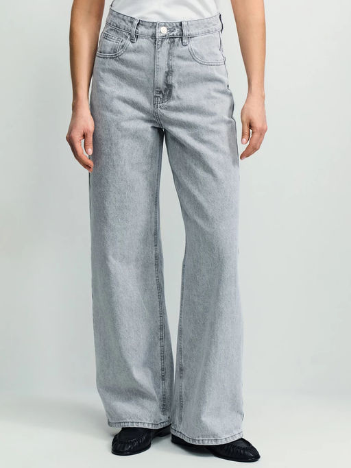 Джинсы широкие с высокой посадкой / Zarina