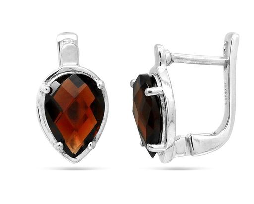 Серьги из серебра гранат, Мигель