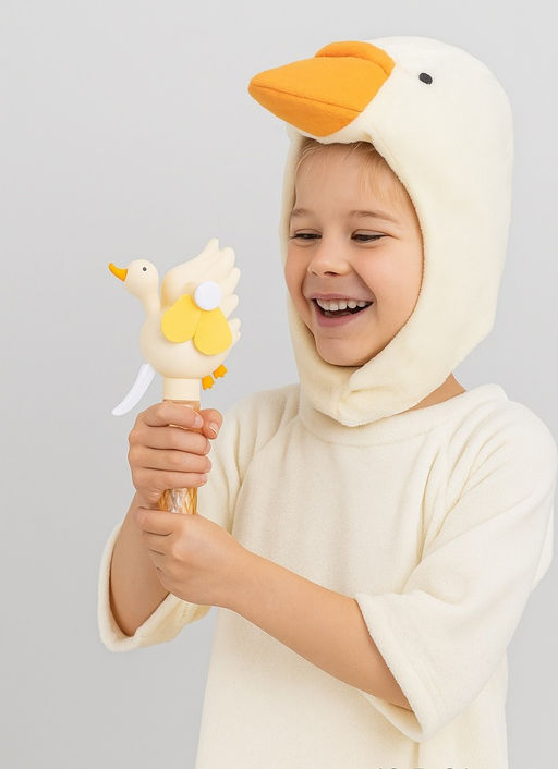 Портативный механический ручной вентилятор Funny goose, white