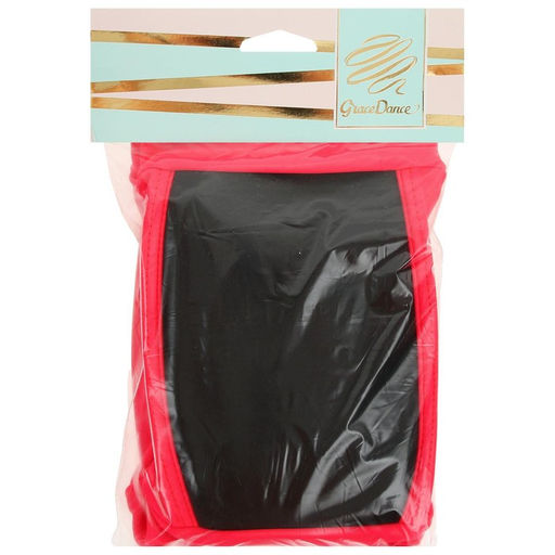 Наколенники для гимнастики и танцев Grace Dance, с уплотнителем, р. L, цвет чёрный/коралл  фото 9