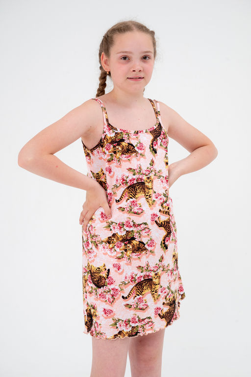 Ночная сорочка детская из кулирки Оливия киса - Амадэль фото 9