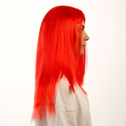Карнавальный парик, длинные прямые волосы, красный, 120 г