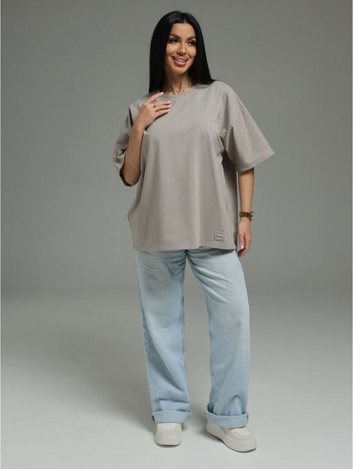 Анита-3 футболка женская (серо-бежевый)