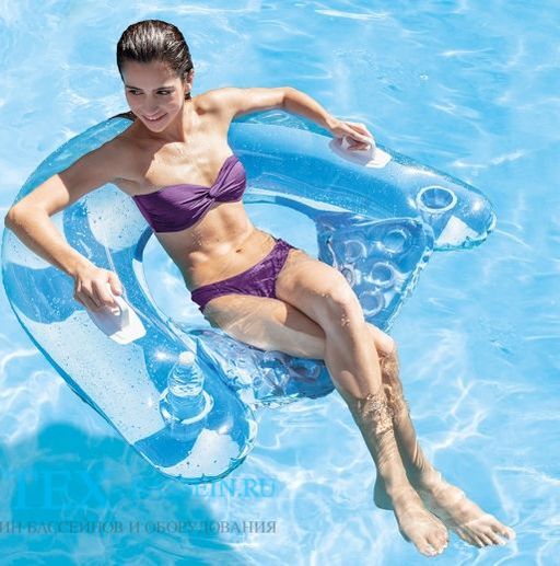 Кресло с ручками сиди-плыви 152х99 см, цвета микс INTEX  фото 2