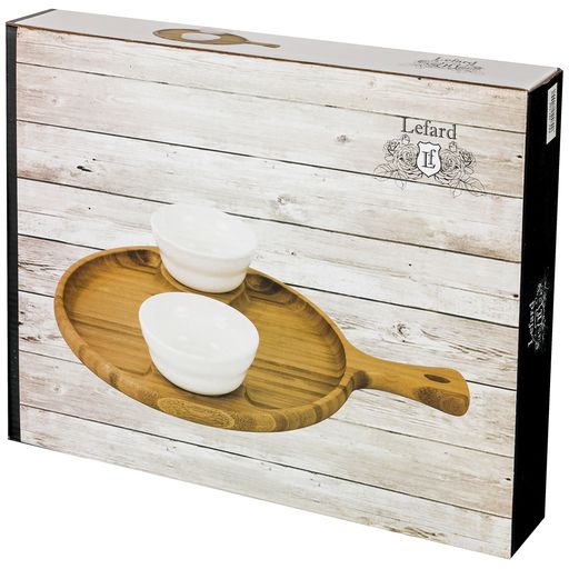 БЛЮДО СЕРВИРОВОЧНОЕ LEFARD NATIVE 34*25.5*2 СМ + 2 РОЗЕТКИ  фото 2