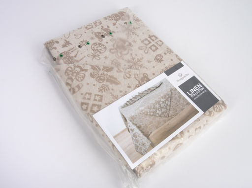 18С285-ШР/уп. 150*250 Комплект столовый "Новогодняя сказка" цв. 133 рис. 319 серый