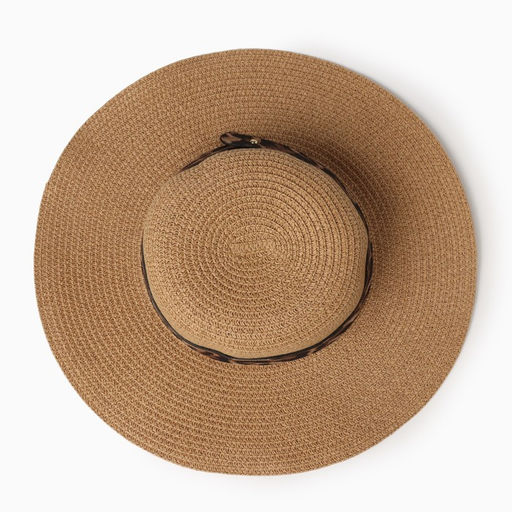 Шляпа женская с леопардовая MINAKU, коричневая, размер 58