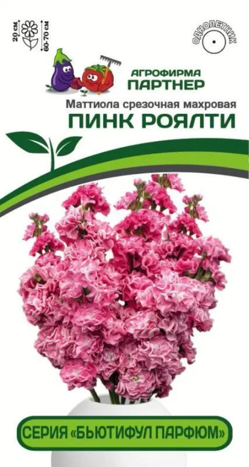 Маттиола срезочная махровая Бьютифул Парфюм Пинк Роялти