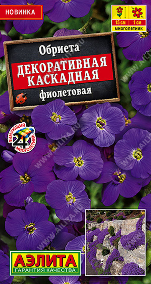 Обриета Декоративная каскадная фиолетовая