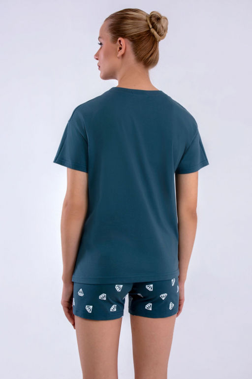 Арт. 9158 Пижама с шортами 42-50 (5 шт) Цвет:изумруд