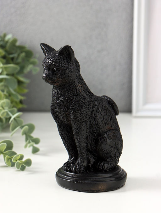 Подсвечник "Кошка" 17х10х8 см, чёрный