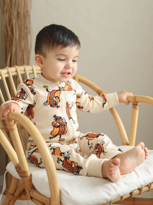 Комбинезон для мальчика с принтом Хот-доги