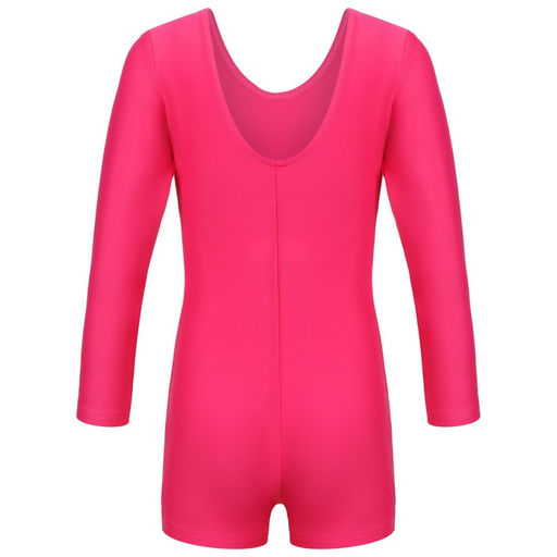 Купальник гимнастический Grace Dance, с шортами, с длинным рукавом, р. 42, цвет малина  фото 4