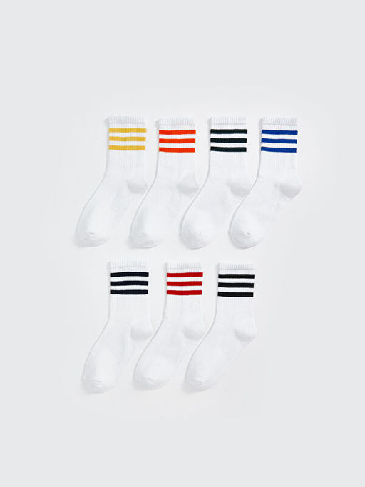 ?izgili Erkek ?ocuk Soket ?orap 7li