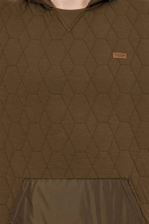 U. S. Polo Assn Мужская комфортная толстовка с капюшоном кокосового цвета - U.s. polo assn фото 12