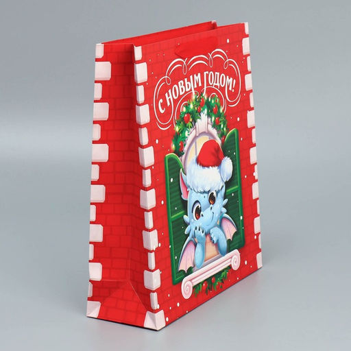 Пакет ламинированный вертикальный Новогодние чудеса, M 26 30 9 см - Дарите счастье фото 2
