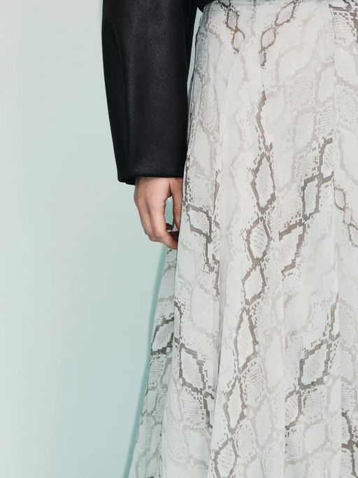 Юбка миди со змеиным принтом / Zarina фото 11