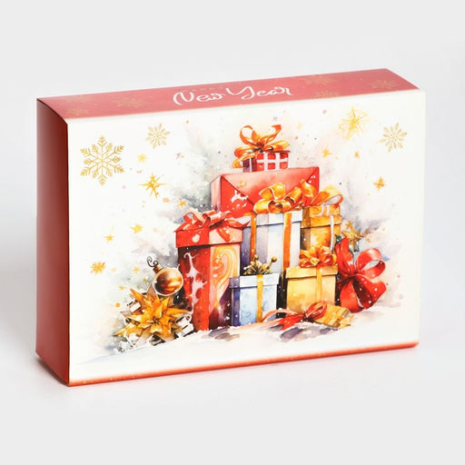Коробка под 6 конфет Новогодние подарки, 13.5?9.5?3.5 см - UPAK LAND фото 3