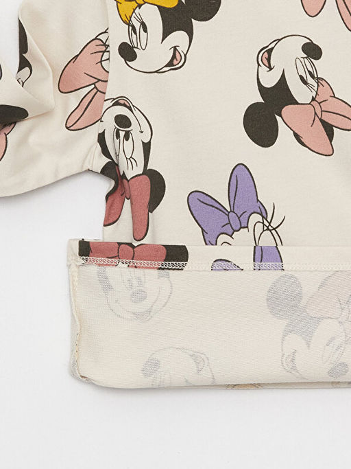 Bisiklet Yaka Minnie Mouse Bask?l? K?z Bebek Pijama Tak?m? - Waikiki фото 3