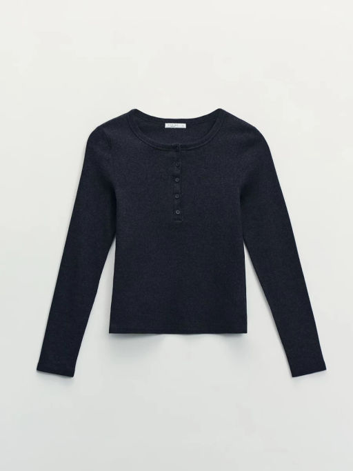 Лонгслив с застежкой на груди / Zarina  фото 8