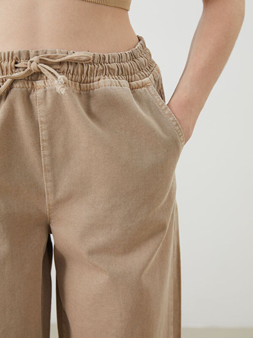 Beli Lastikli Balloon Fit Kad?n Jean Pantolon