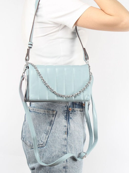 Сумка женская искусственная кожа UMUP-2023-076, 1отд, плечевой ремень, голубой SALE 258663 - Adelia фото 8
