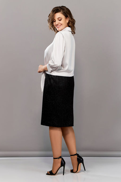 Блуза Olga Style С878 светло-серый