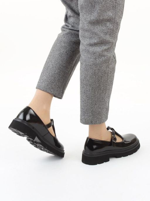 06-DLG02-2 BLACK Туфли женские (натуральная кожа)