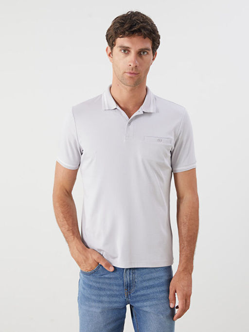 Polo Yaka Merserize G?r?n?ml? Erkek Ti??rt