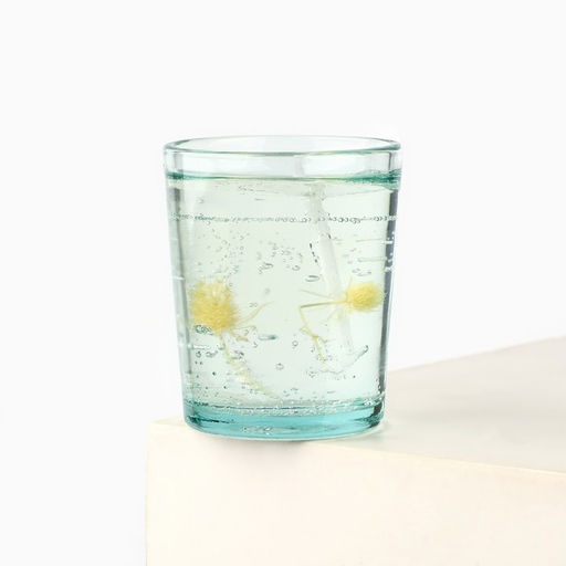 Свеча новогодняя гелевая «Цветочная», с декором внутри, 5×6 см