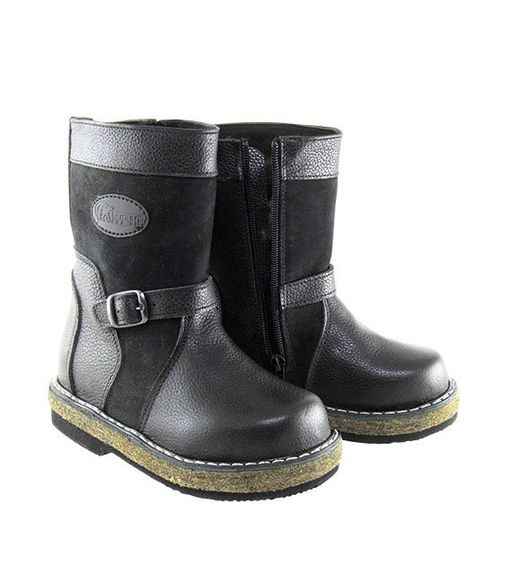 Монголки подростковые черные, войлочная подошва