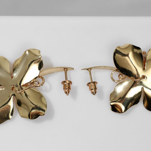 Серьги ассорти Цветок рельеф, цвет розовый в золоте - Queen fair фото 3