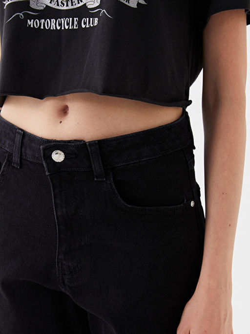 Y?ksek Bel Straight Fit Kad?n Jean Pantolon