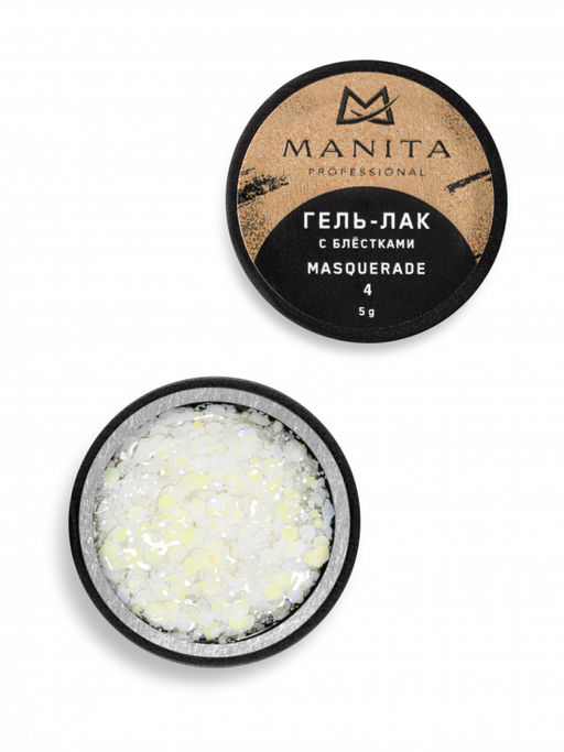 Manita Professional Гель-лак для ногтей с блёстками / Masquerade №04, 5 г  фото 2