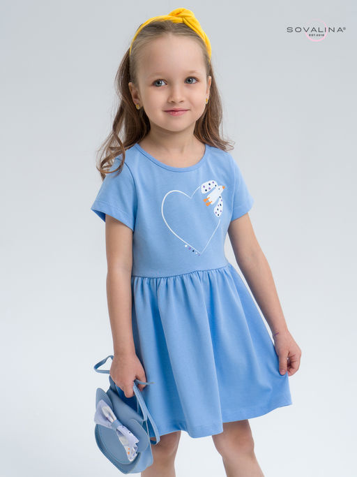 Платье Лето голубой сердце LE - Sovalina фото 5